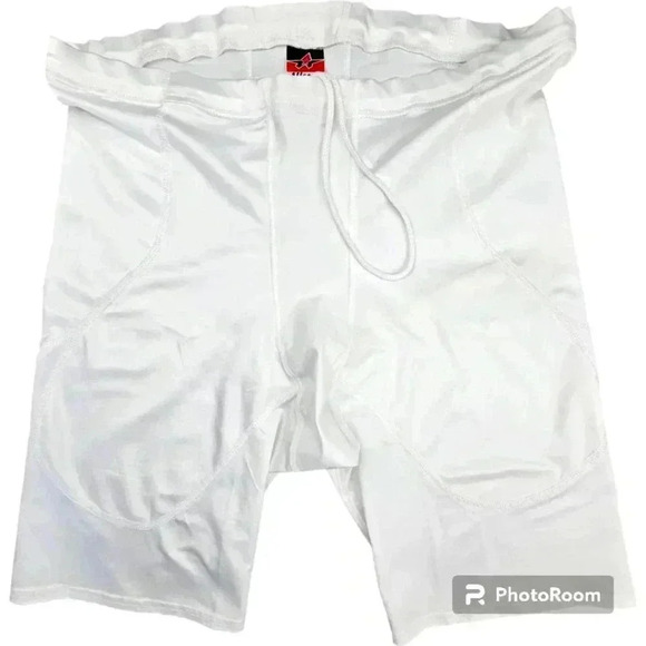 Alleson Adult 5 Pocket Football Girdle w/ Elastic Waistband White NIP #695l  4XL - Picture 1 of 9